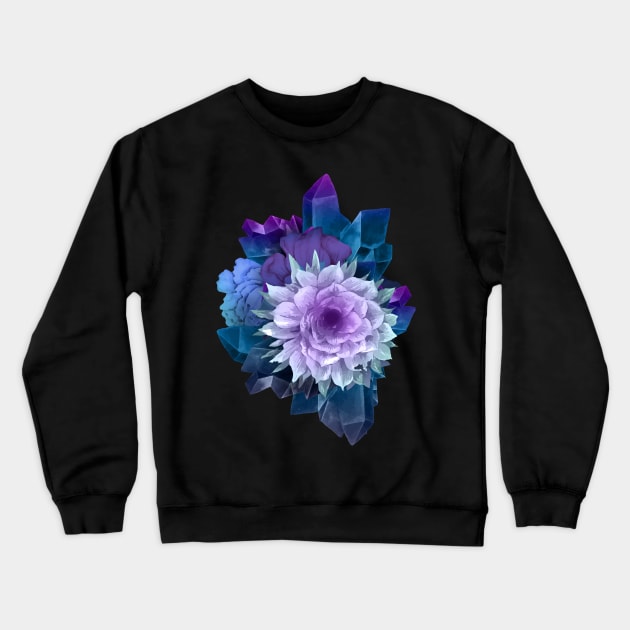 Crystal Floral Crewneck Sweatshirt by shaireproductions